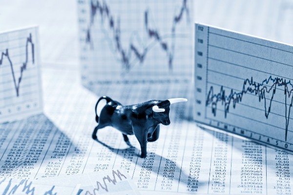 The bull symbolizes a rising or optimistic market, characterized by increasing prices and positive investor sentiment.